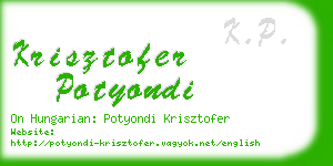 krisztofer potyondi business card